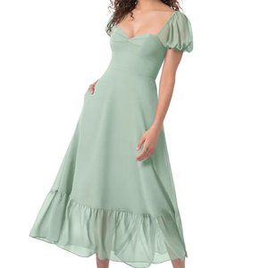 Azazie Baby Bridesmaid Dress Agave Size 2